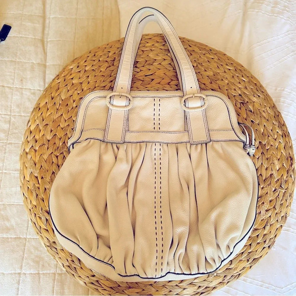 Cole Haan Handbags - Cole Haan Leather Suede Duffle Hobo Bag
